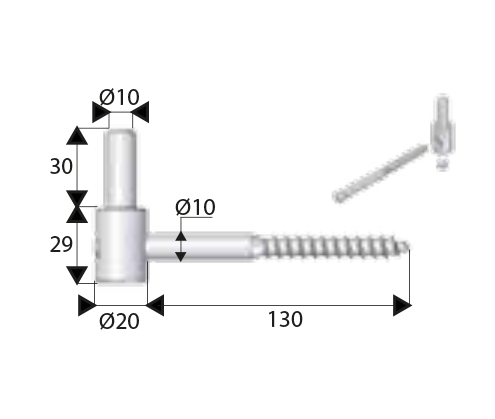Cardine Speciale Impacchettamento Ø10 mm
