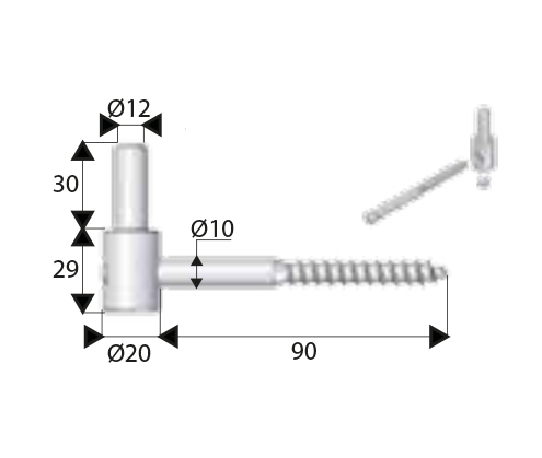Cardine Standard Ø12 mm